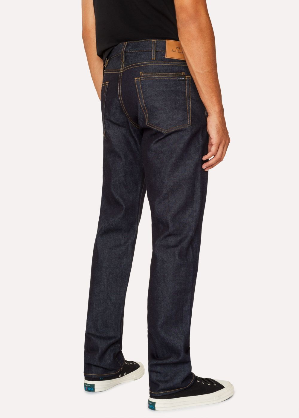 Paul Smith Men's Standard-Fit 13Oz Indigo Rinse 'exclusive And Pink Selvedge' Denim Jeans