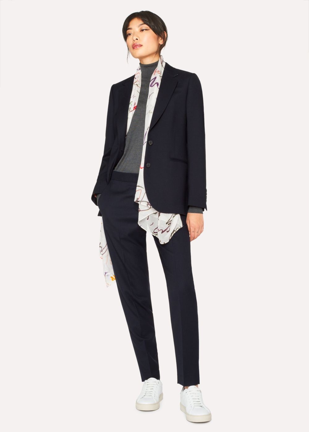 Paul Smith Womens's White 'ideas Script' Embroidery Scarf