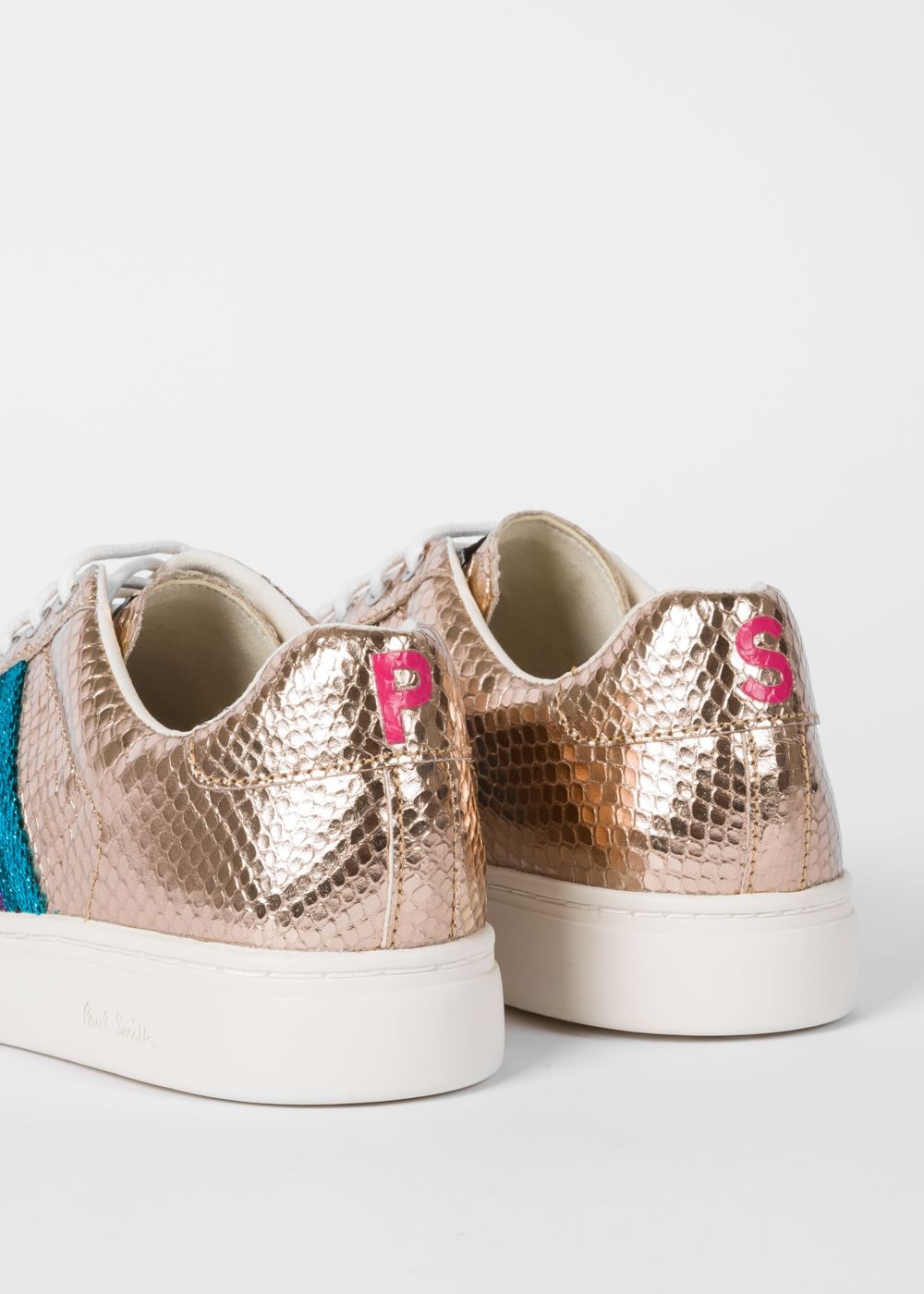 Paul Smith Women's Metallic Gold Leather 'lapin' Trainers