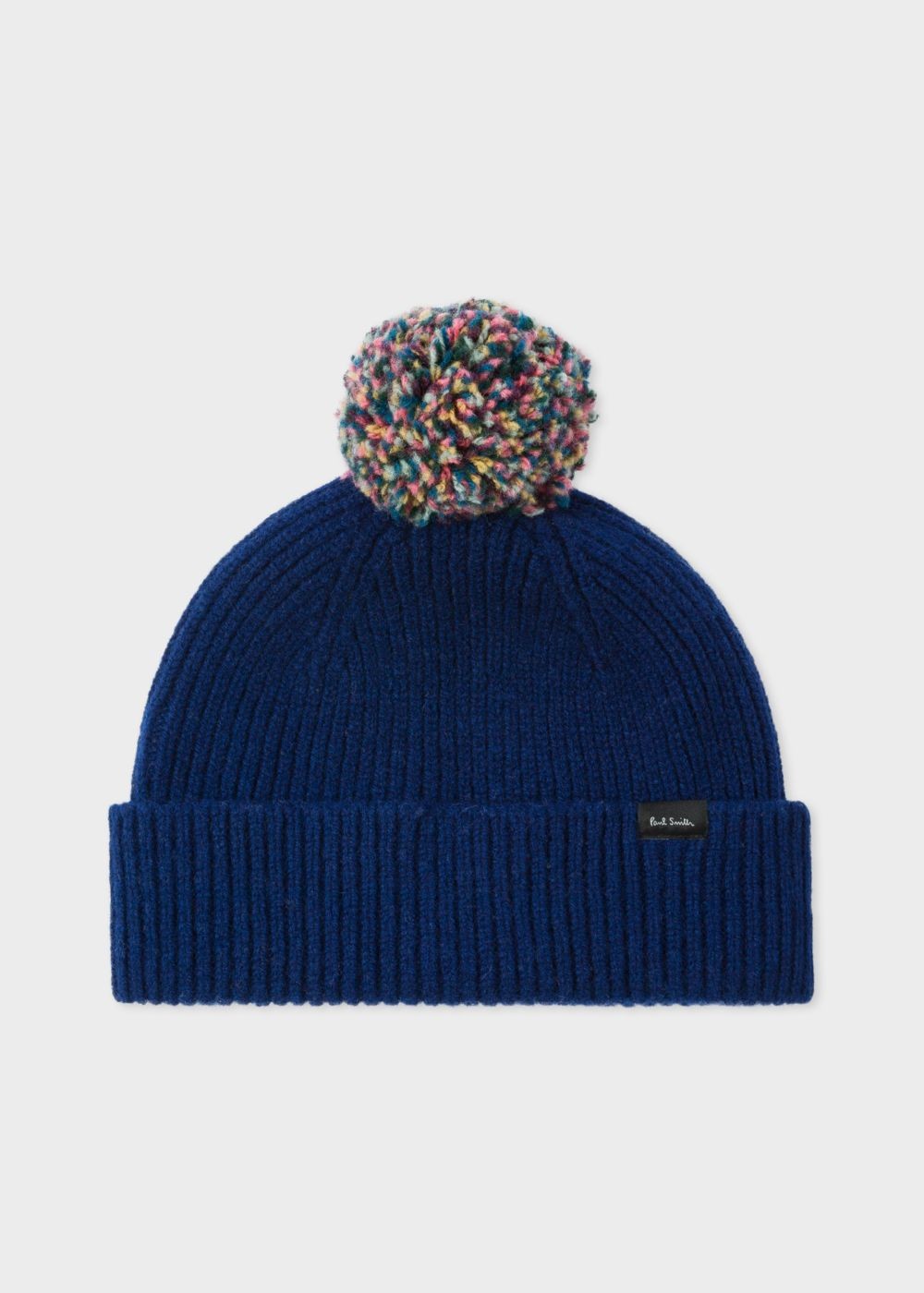 Paul Smith Men's Navy Pom-Pom Wool Beanie Hats
