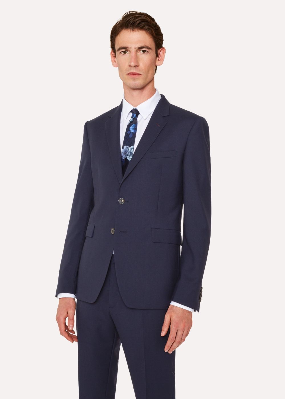 Paul Smith Mens's Slim-Fit Light Navy Wool 'a Suit To Travel In'