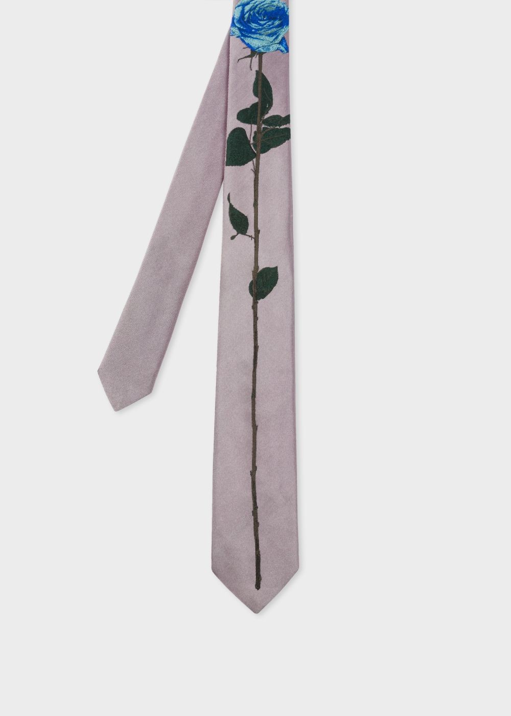 Paul Smith Men's Pink Rose Jacquard Narrow Silk Tie