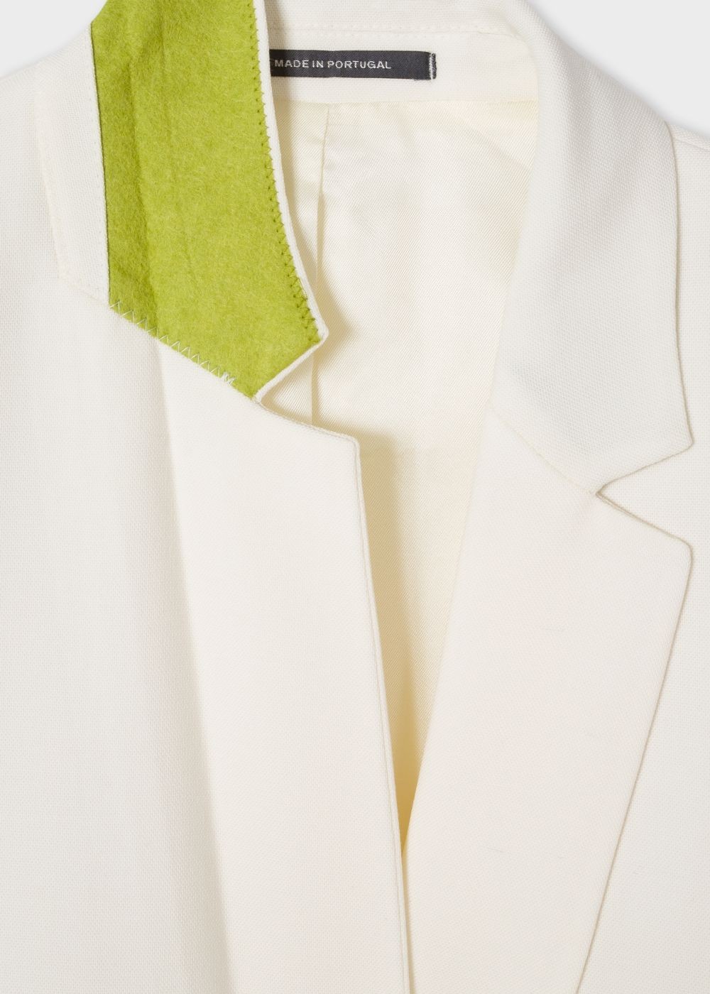 Paul Smith Women's Relaxed-Fit Cream Wool-Hopsack Blazer Clothing