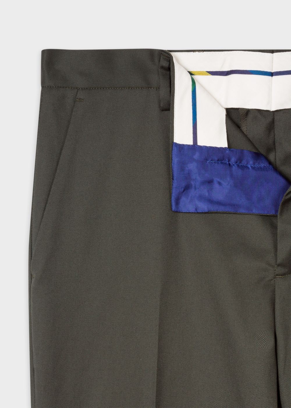 Paul Smith Mens's Slim-Fit Khaki Cotton-Stretch Pants