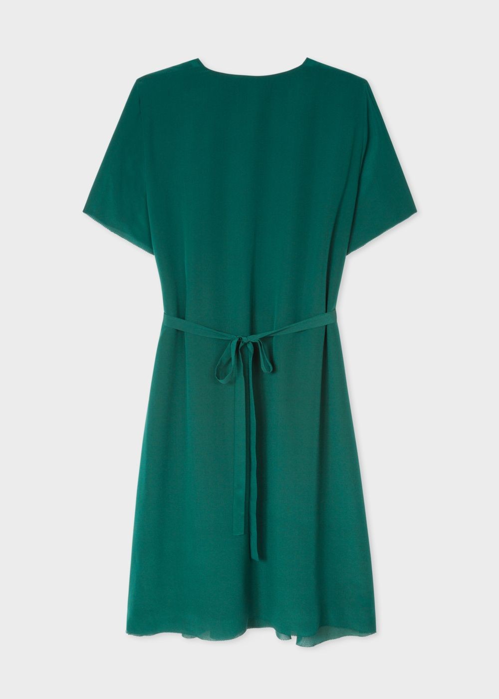 Paul Smith Women's Dark Green Wrap Silk Dress