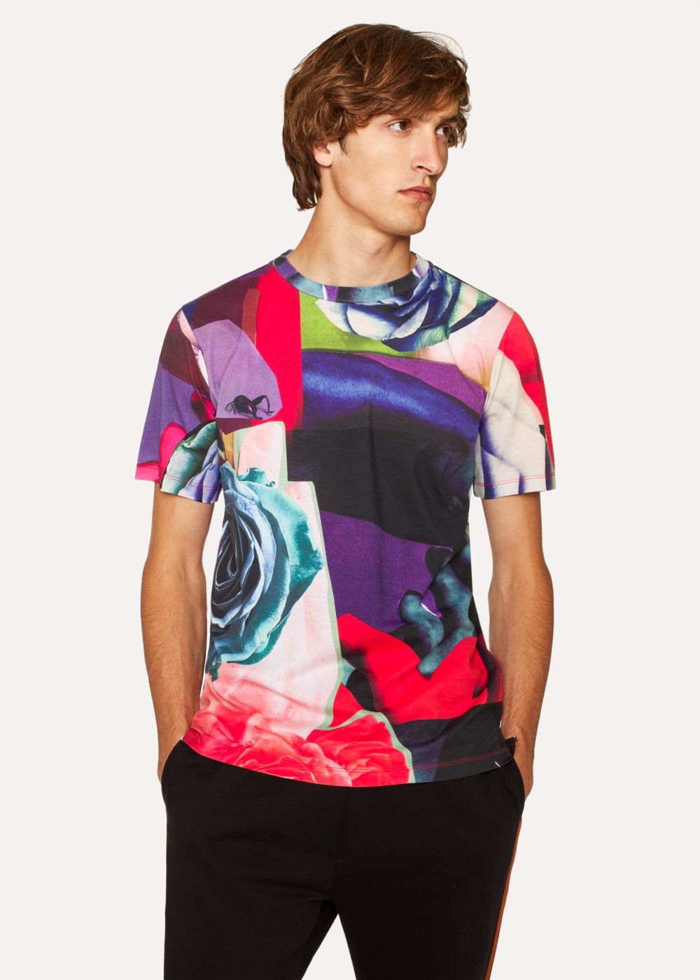 Paul Smith Men's 'rose Collage' Print shirt