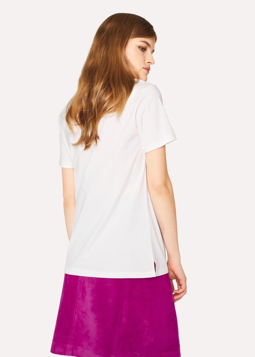 Paul Smith Womens's White 'floral Stem' Print Cotton Shirts