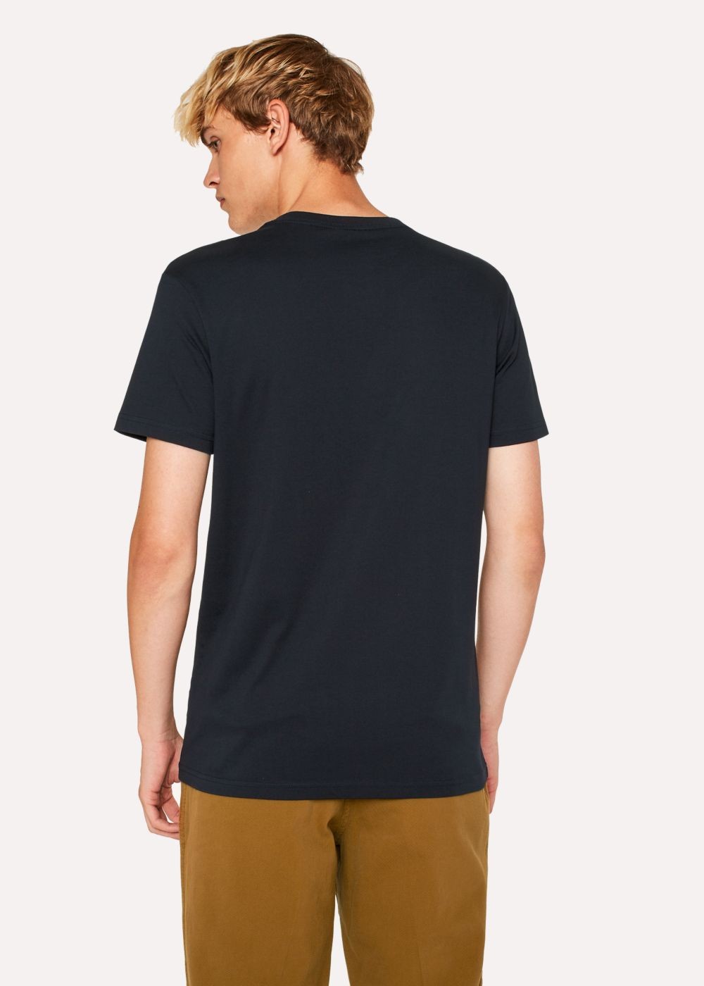 Paul Smith Men's Slim-Fit Dark Navy 'shark Jaws' Print Organic-Cotton Tees