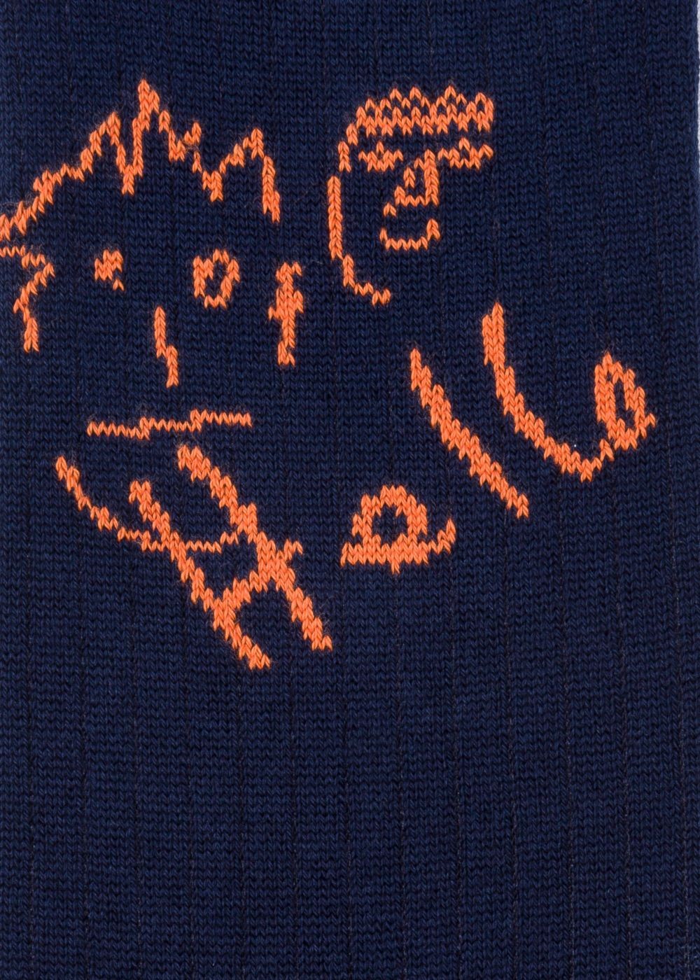 Paul Smith Men's Navy 'paul's Quotes' Ribbed Socks