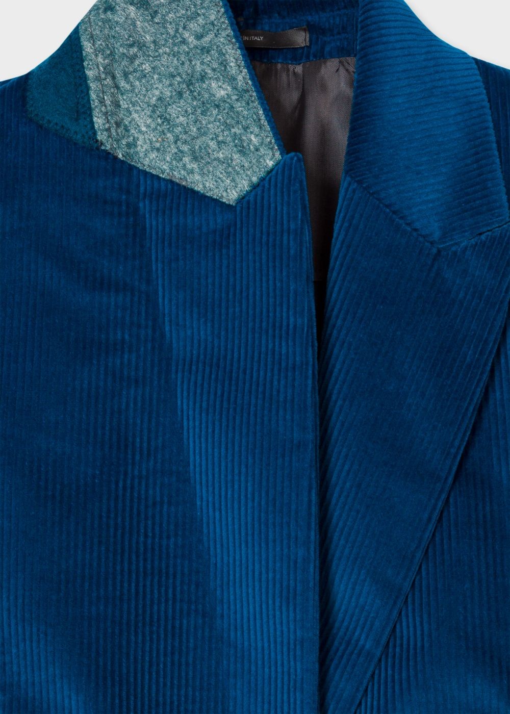 Paul Smith Women's Slim-Fit Blue Corduroy Stretch-Cotton Blazer Clothing