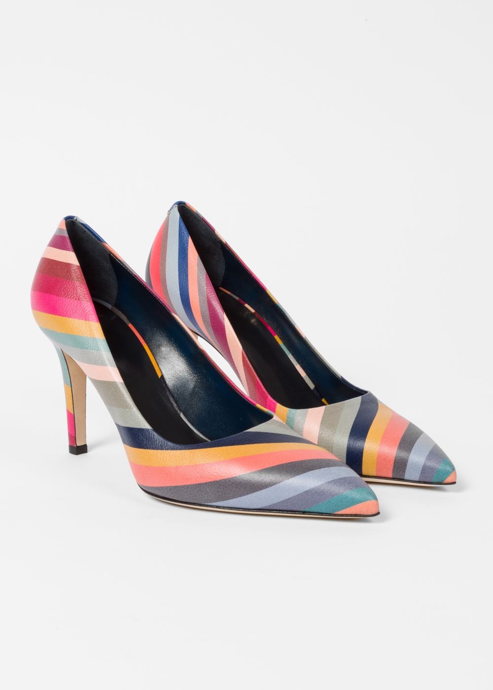 Paul Smith Womens's 'swirl' Leather 'blanche' Heels