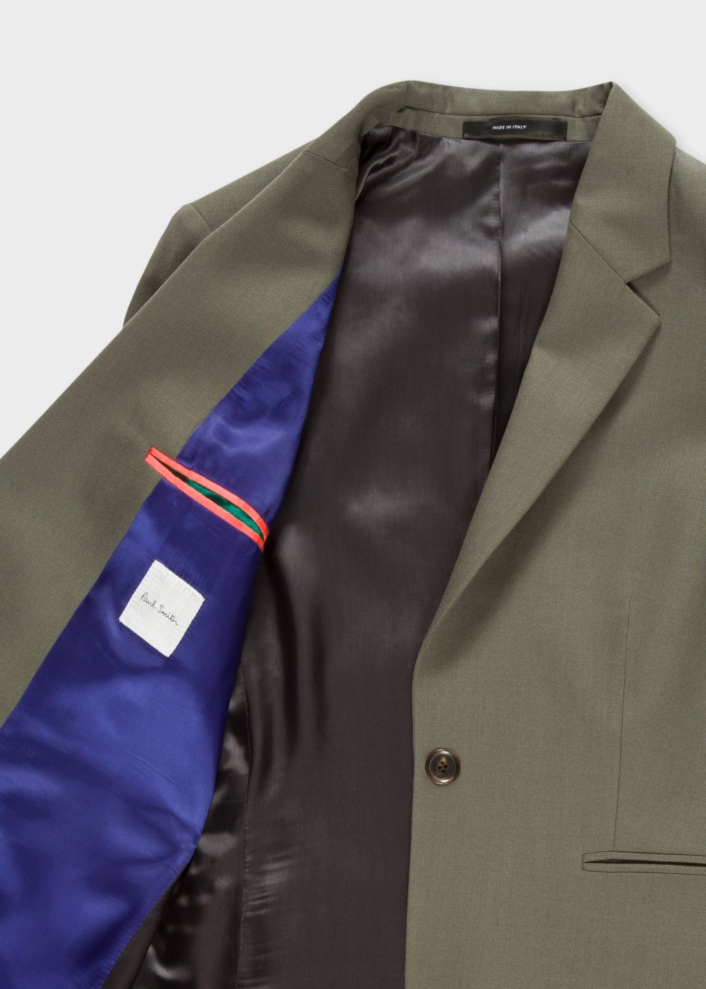 Paul Smith A Suit To Travel In - Womens's Olive Green One-Button Wool Blazer