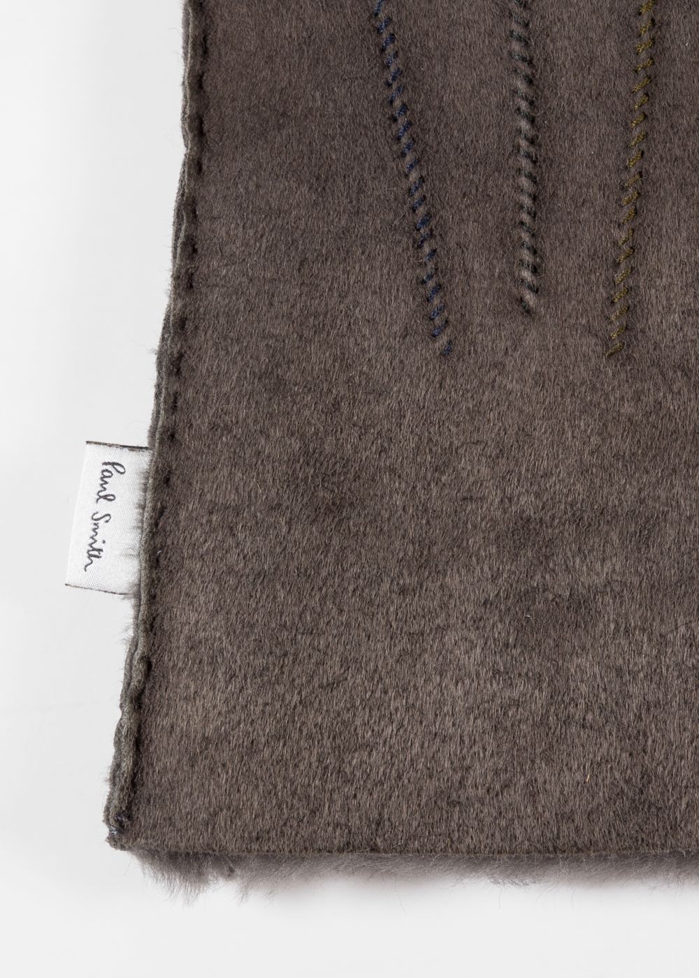 Paul Smith Men's Dark Brown Sheepskin Gloves