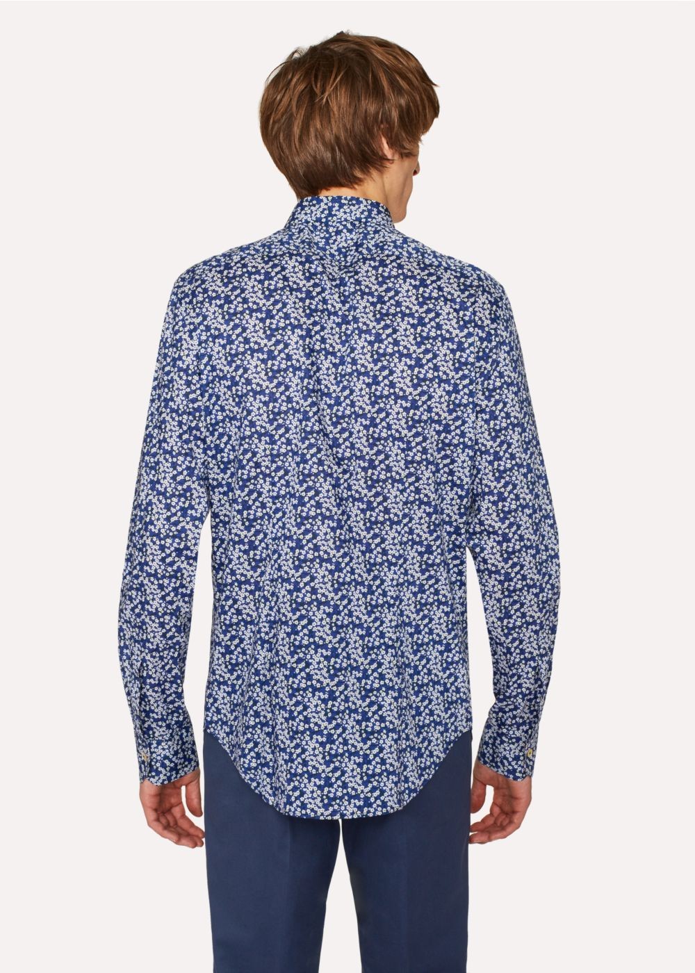 Paul Smith Mens's Slim-Fit Navy 'cherry Blossom' Print T-Shirts