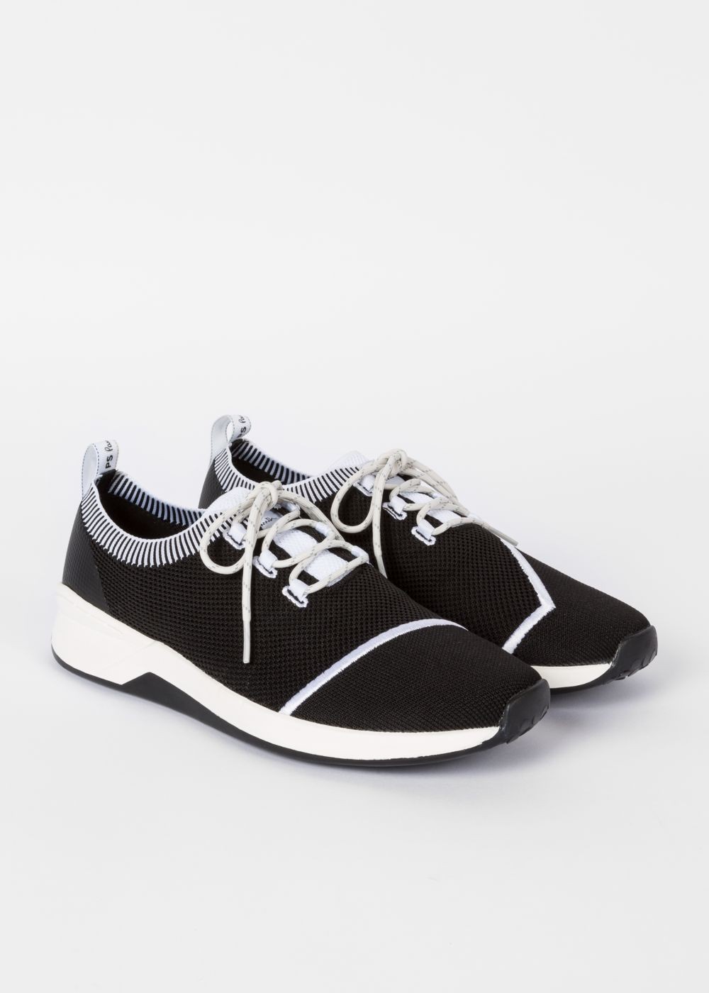 Paul Smith Mens's Black And White 'Mentis' Knitted Shoe