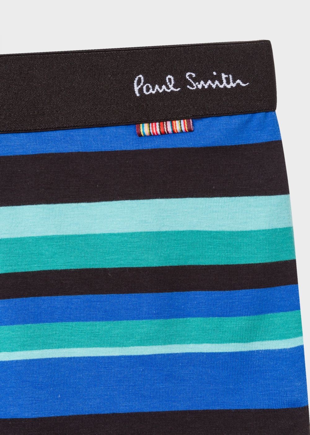 Paul Smith Mens's Black, Blue And Green Stripe Low-Rise Boxer Briefs Clothing