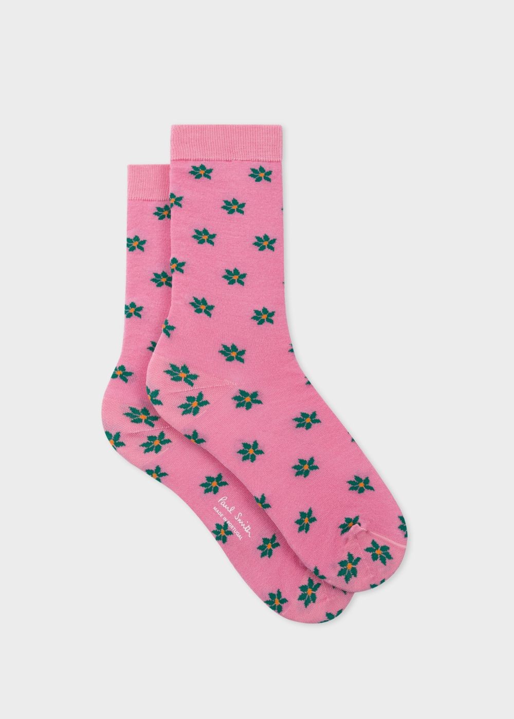 Paul Smith Womens's Pink 'daisy Polka' Pattern Socks