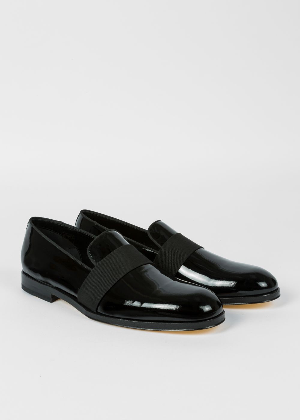 Paul Smith Mens's Black Patent Leather 'rudyard' Loafers Sneakers