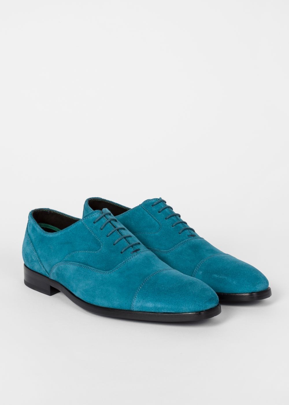 Paul Smith Men's Teal Suede 'tompkins' Oxford Shoes