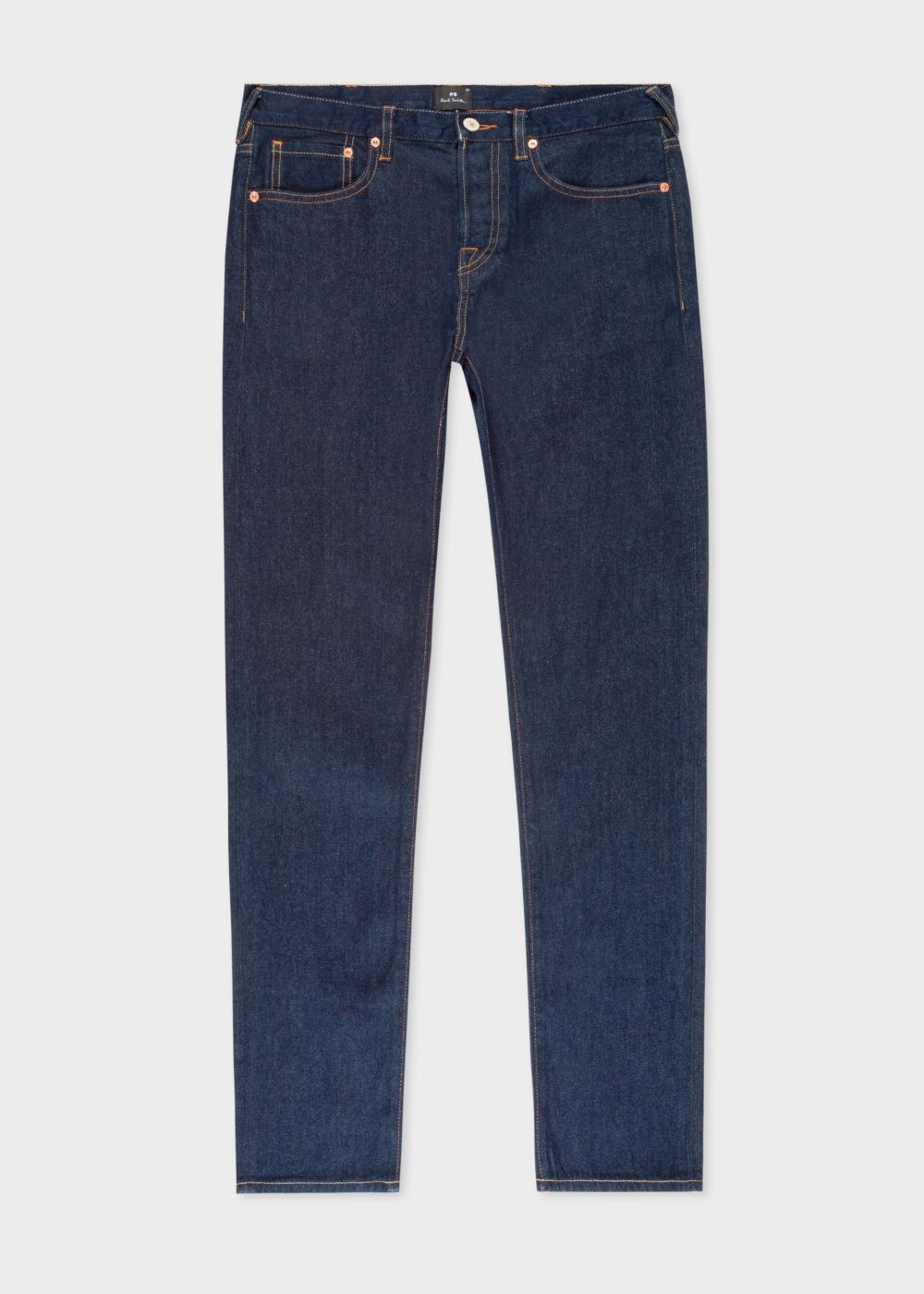 Paul Smith Men's Slim-Standard .5Oz 'rigid Western Twill' Indigo Denim Jeans