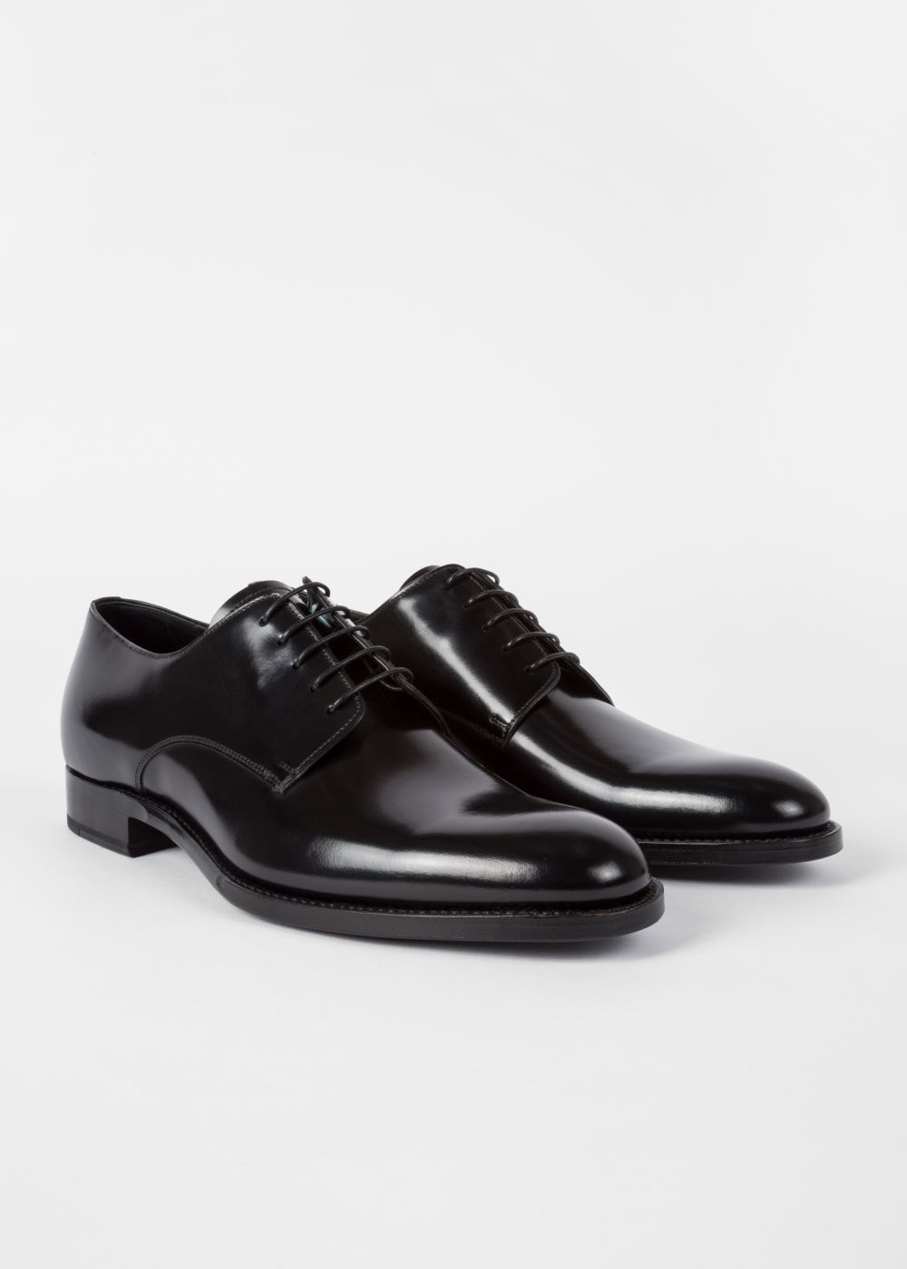 Paul Smith Men's Black Calf Leather 'portland' Derby Sneakers