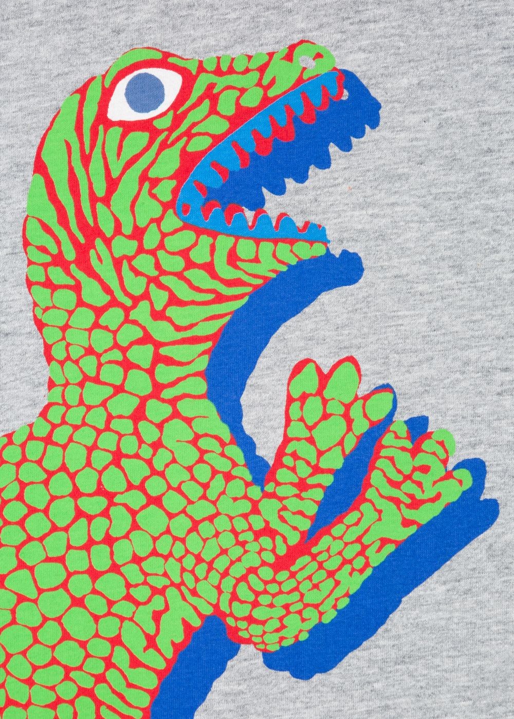Paul Smith Men's Grey Large Green 'dino' Print Cotton T-Shirts