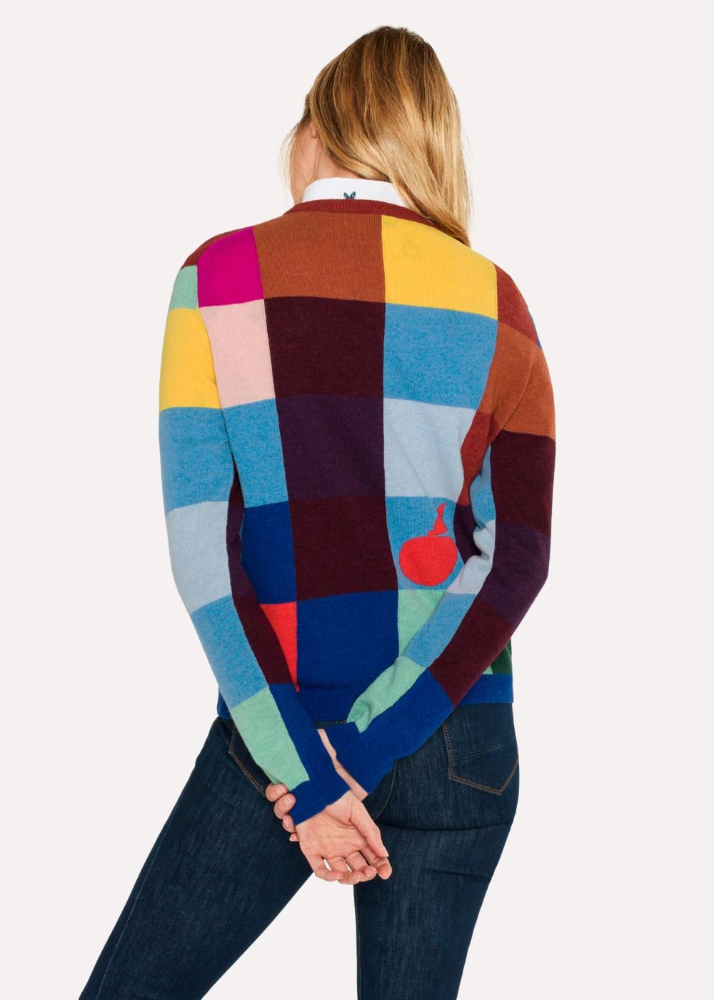 Paul Smith Lady's Color-Block Check Wool-Blend Sweater