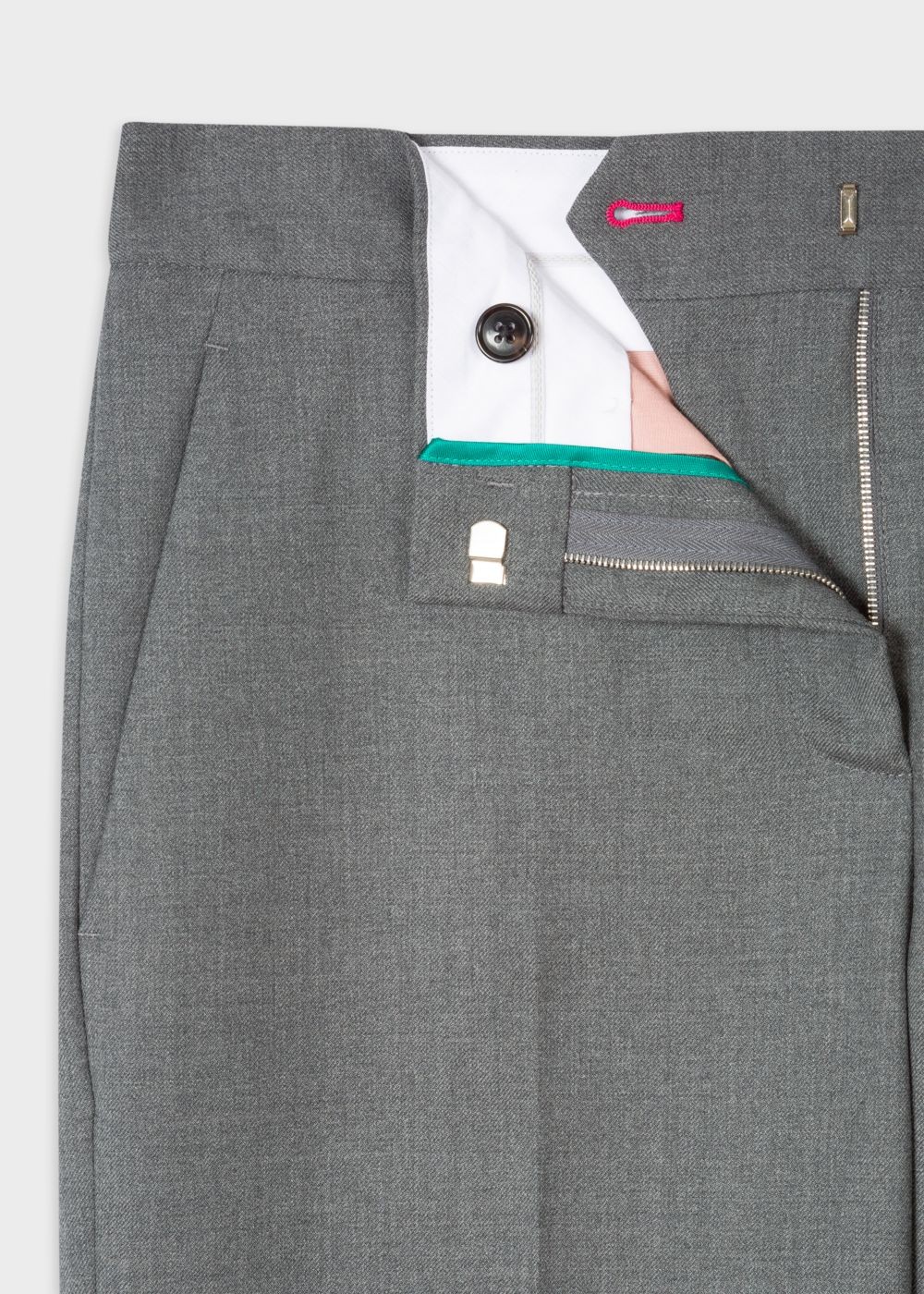 Paul Smith A Suit To Travel In - Women's Classic-Fit Grey Marl Wool Pants