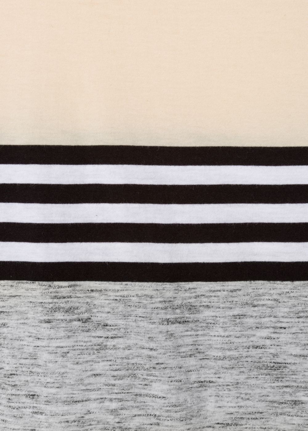 Paul Smith Men's Grey Marl And Cream Stripe T-Shirts