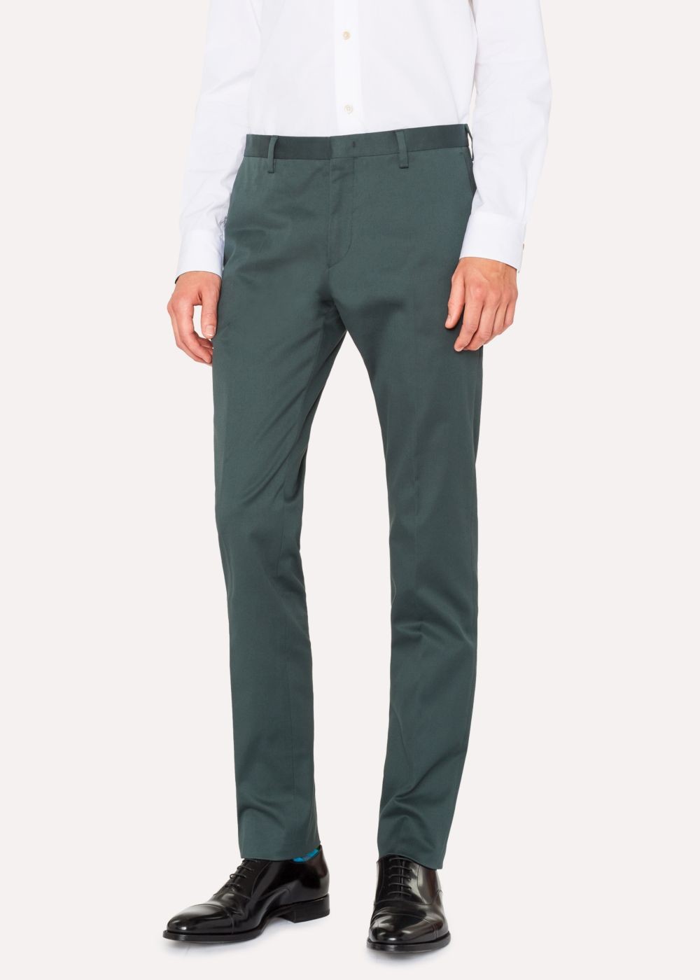 Paul Smith Men's Slim-Fit Bottle Green Stretch-Cotton Chinos Clothing