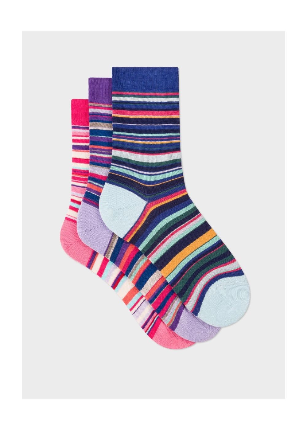 Paul Smith Lady's Mixed-Stripe Socks Three Pack