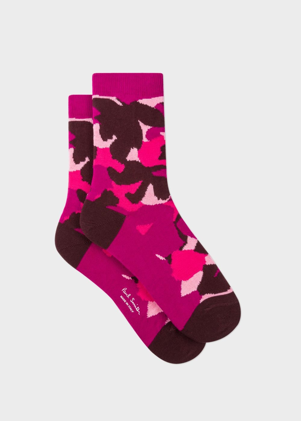 Paul Smith Women's Pink 'floral Camouflage' Socks