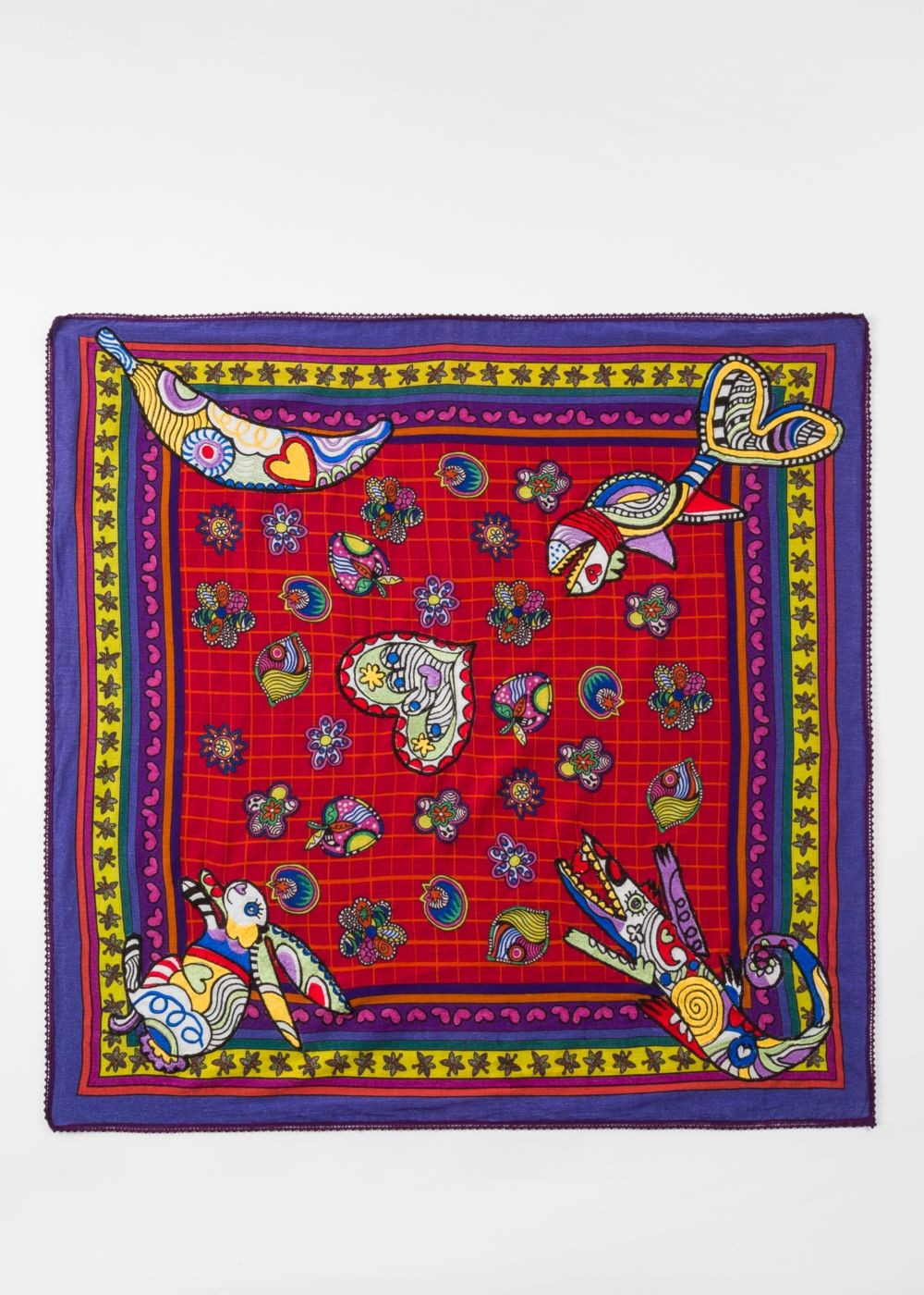 Paul Smith Women's Multi-Coloured 'karami Collage' Square Scarf