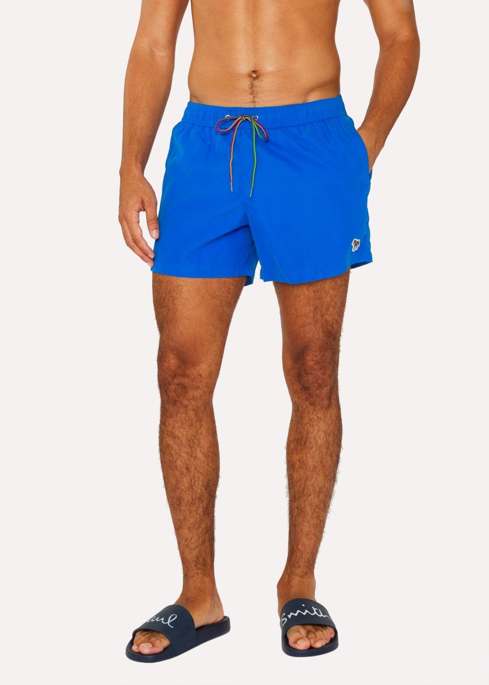 Paul Smith Men's Blue Zebra Logo Swim Shorts