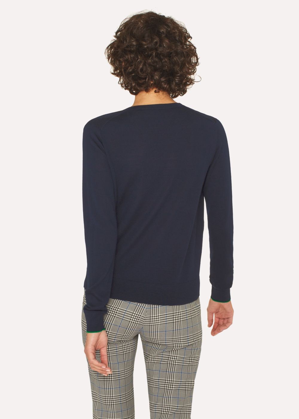 Paul Smith Women's Navy V-Neck Wool Sweater