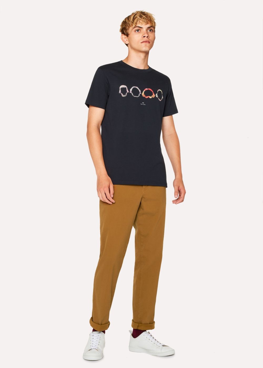 Paul Smith Men's Tapered-Fit Tan Stretch-Cotton Chinos Clothing