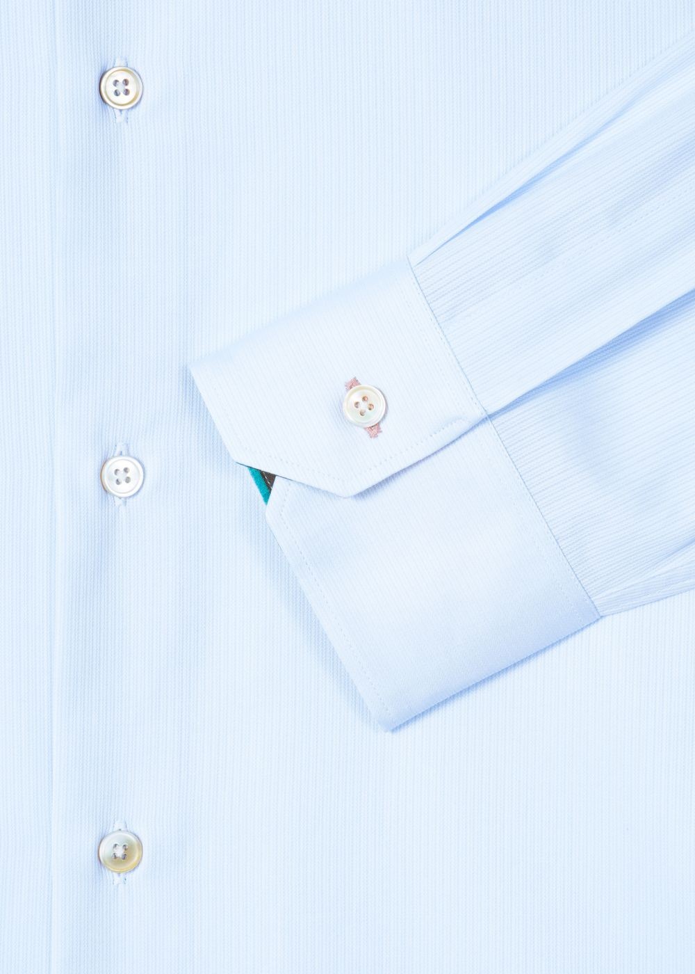 Paul Smith Men's Classic-Fit Sky Blue Thin Stripe Tees With 'artist Stripe' Cuff Lining