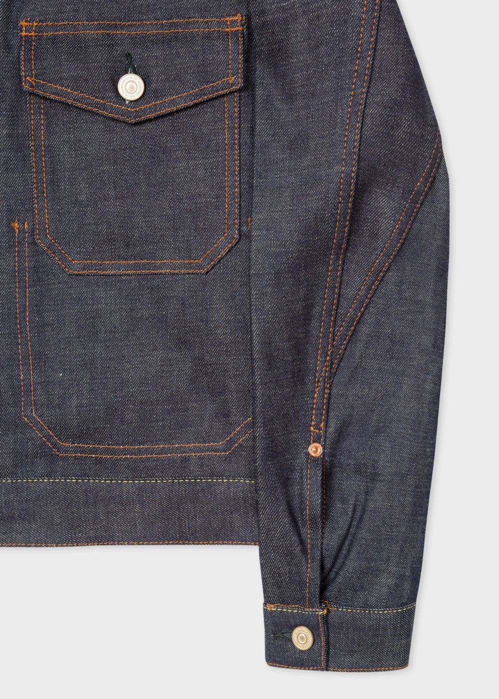 Paul Smith X Fullcount - Mens's 13Oz Selvedge Denim Pleat-Front Coat