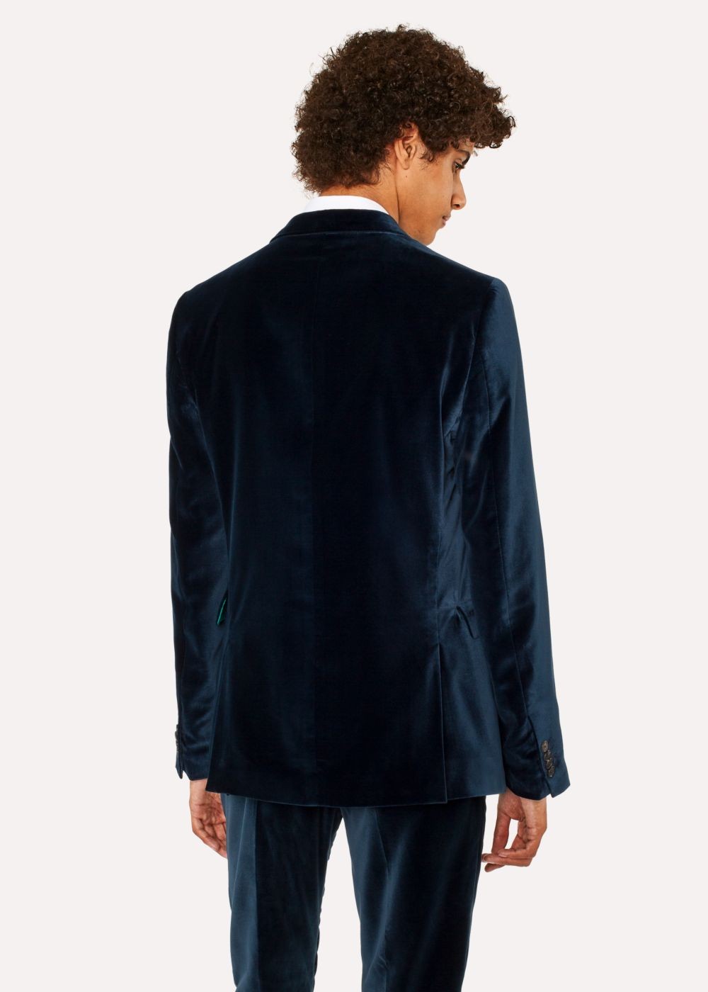Paul Smith Men's Slim-Fit Slate Blue Velvet Suit