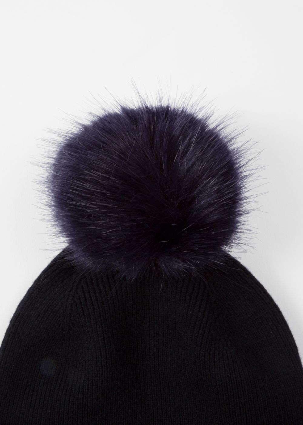 Paul Smith Womens's Navy And Black Pom-Pom Wool Hat