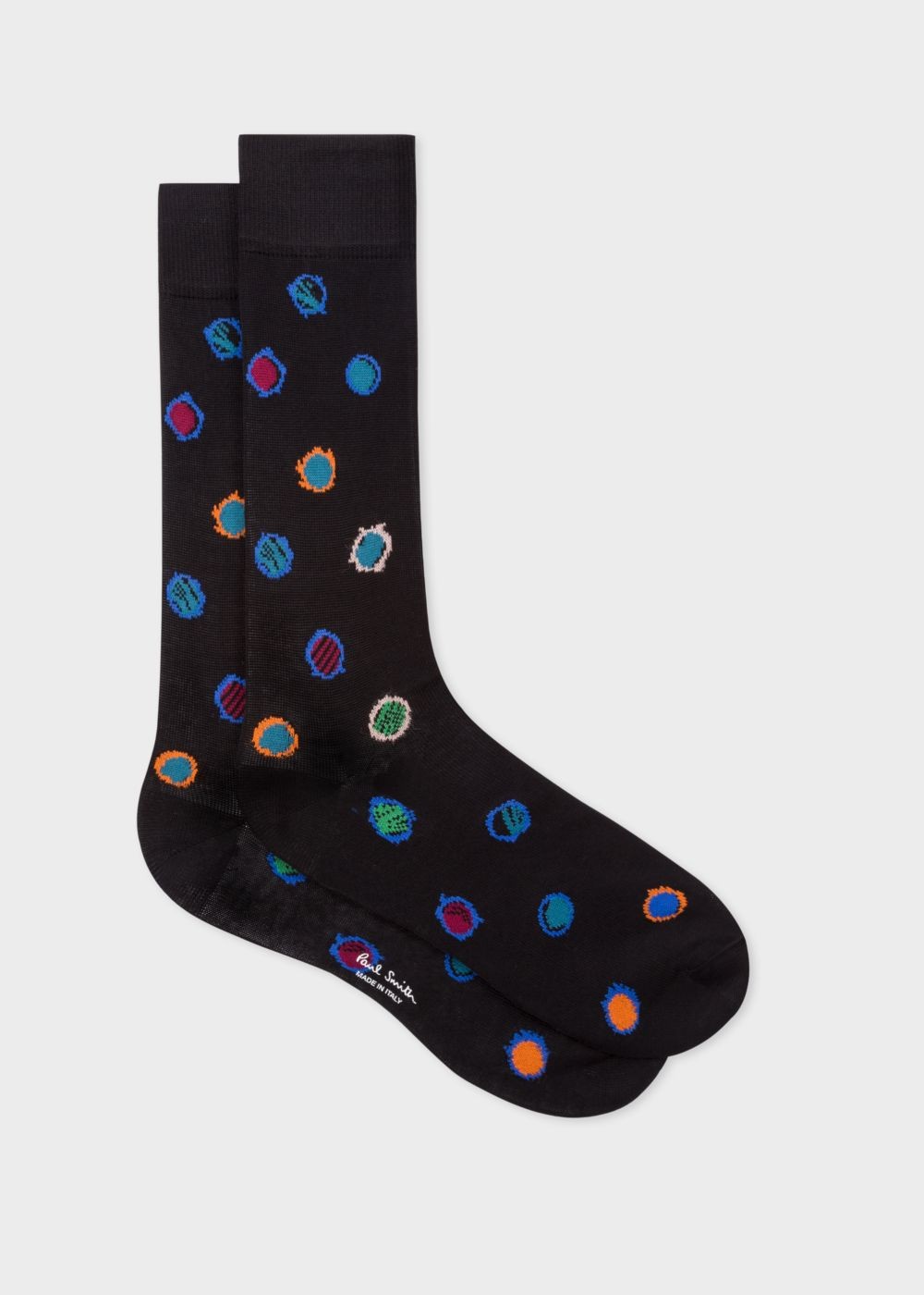 Paul Smith Men's Black 'scribble Spot' Socks