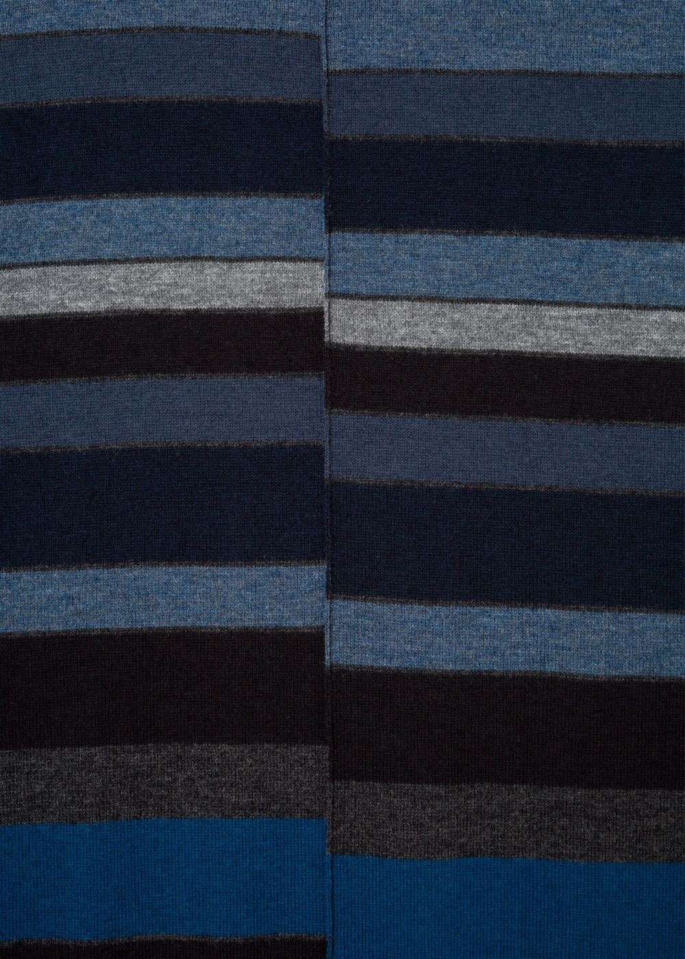 Paul Smith Men's Navy Wool Sweater With Multi-Coloured Stripes