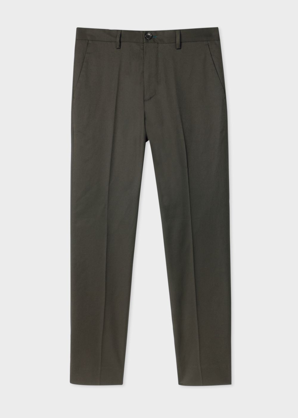 Paul Smith Mens's Slim-Fit Khaki Cotton-Stretch Pants
