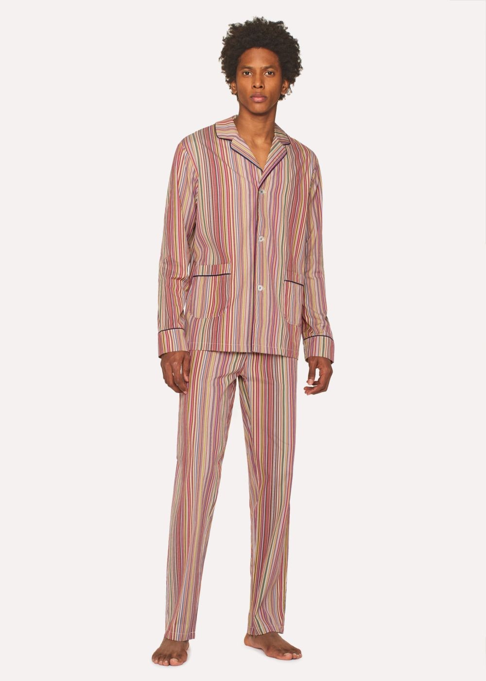 Paul Smith Mens's Signature Stripe Cotton Pyjama Set Clothing