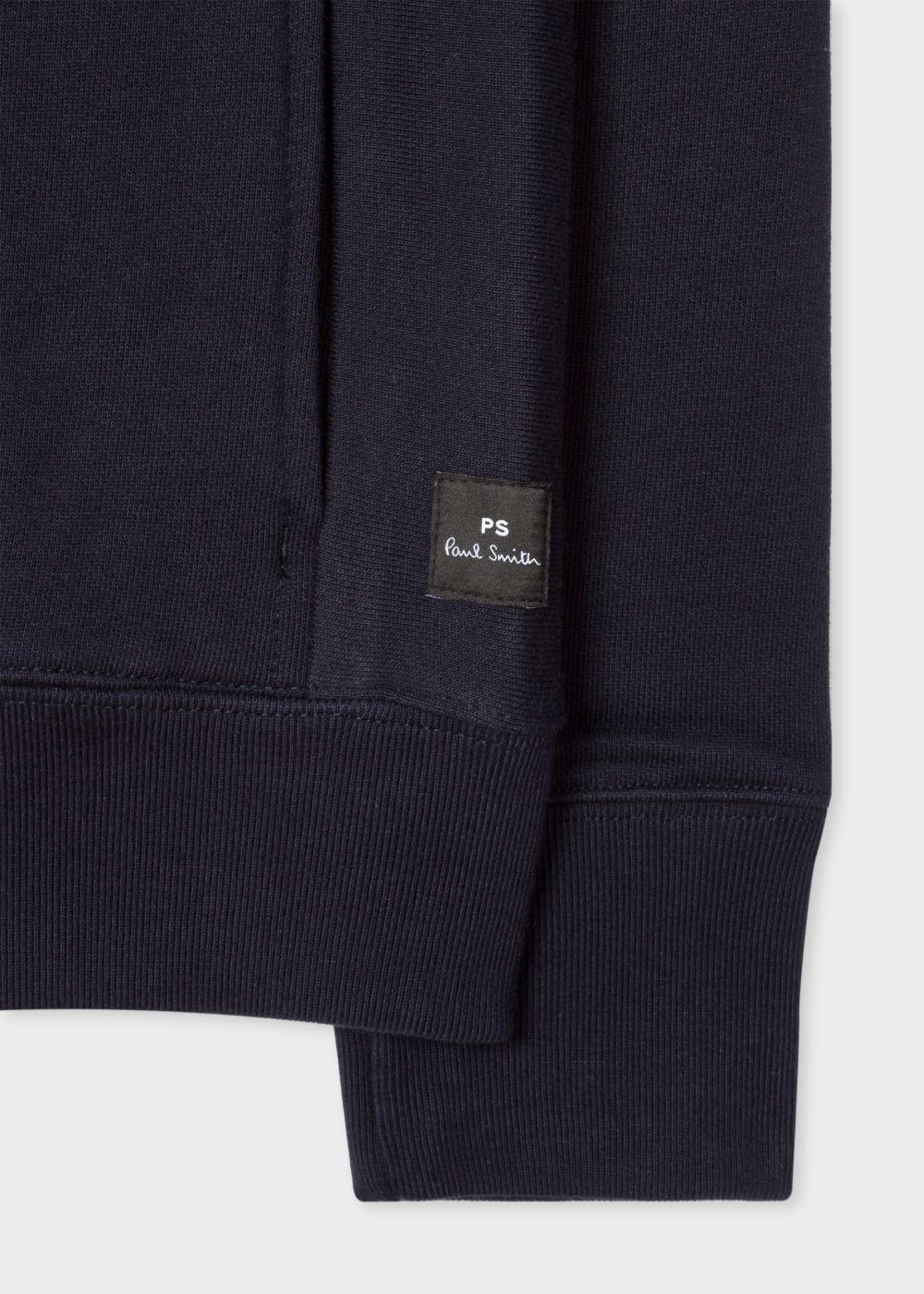 Paul Smith Mens's Navy Organic-Cotton Zip-Front Zebra Logo Hoodie