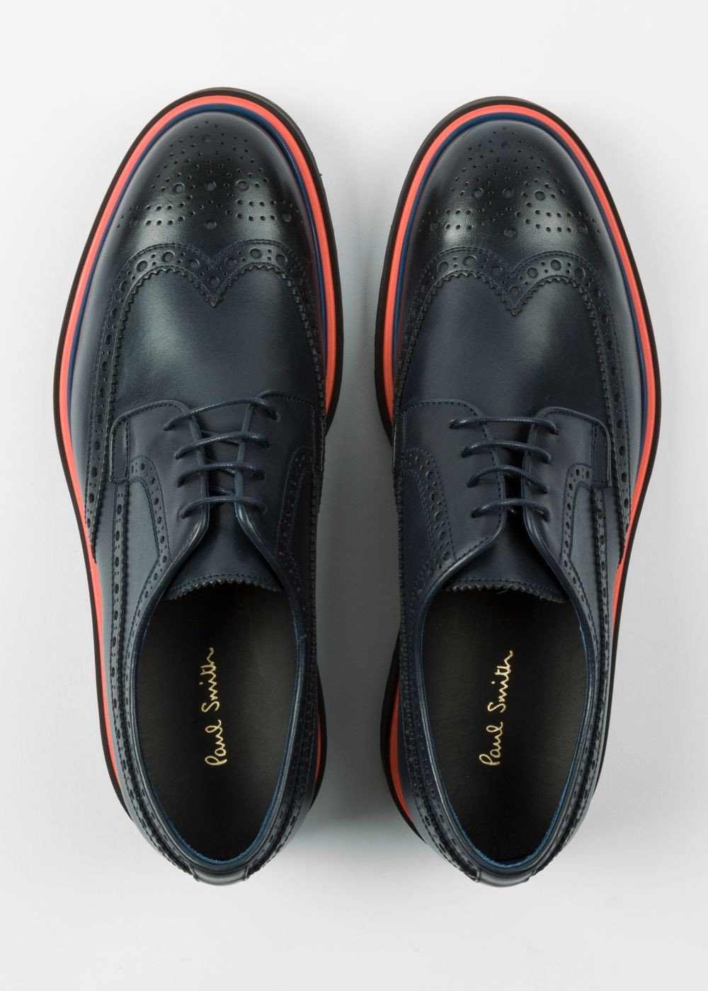 Paul Smith Men's Dark Navy Leather 'crispin' Brogues Trainers