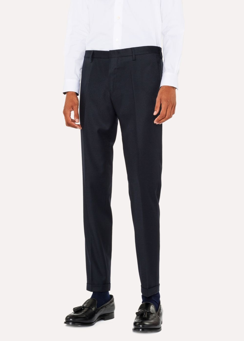 Paul Smith Men's Slim-Fit Navy Wool And Cashmere-Blend Pants