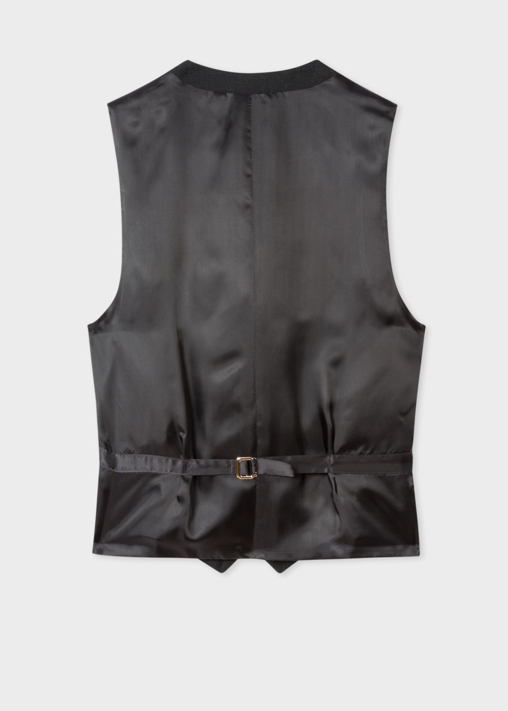 Paul Smith A Suit To Travel In - Mens's Tailored-Fit Charcoal Grey Wool Waistcoat