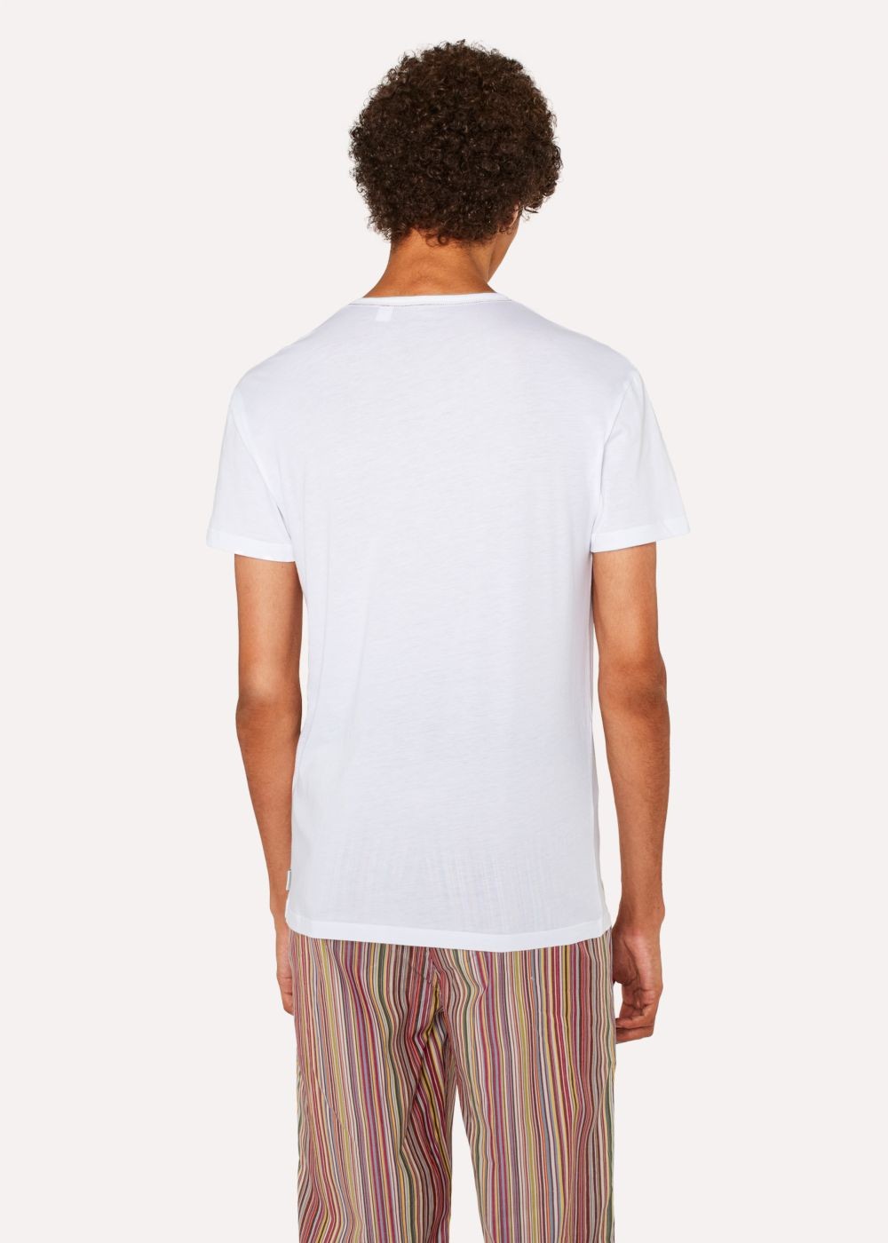 Paul Smith Mens's White Crew Neck Pima Cotton Short-Sleeve Vest