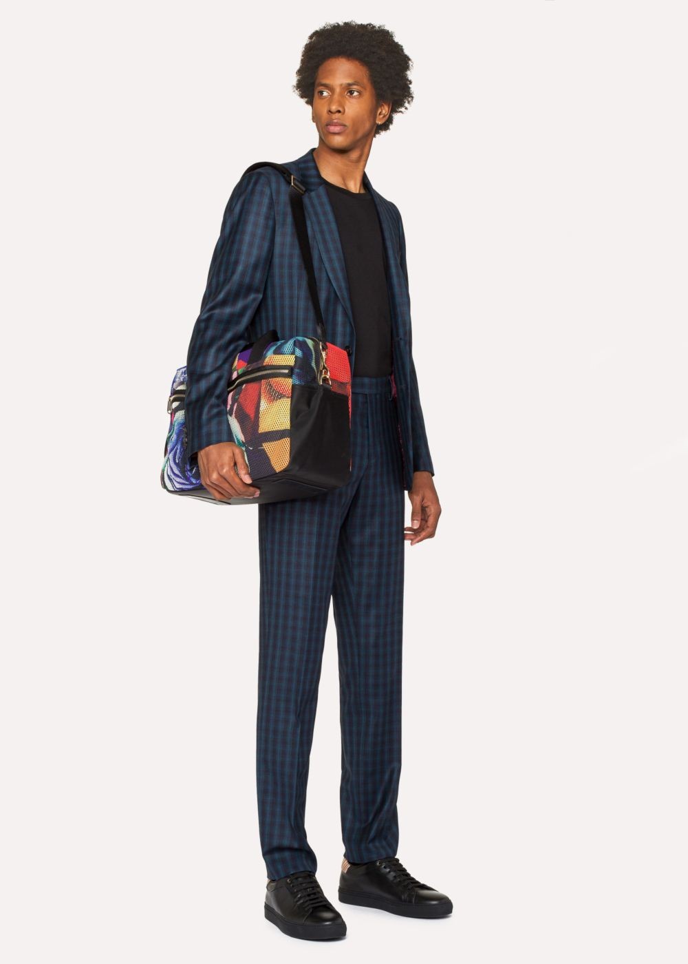 Paul Smith Men's 'rose Collage' Print Mesh Weekend Bags